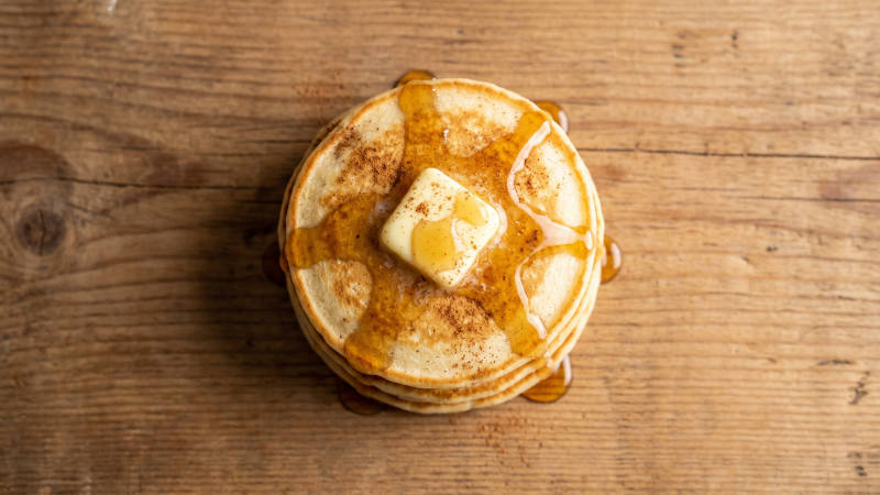 Cinnamon and psyllium pancakes